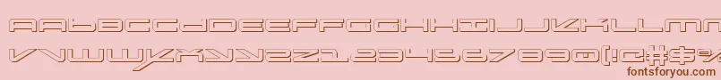 oramacshadow Font – Brown Fonts on Pink Background