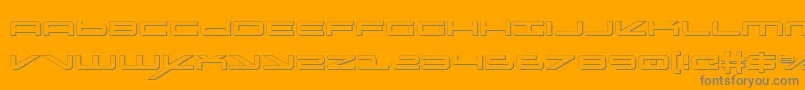 フォントoramacshadow – オレンジの背景に灰色の文字