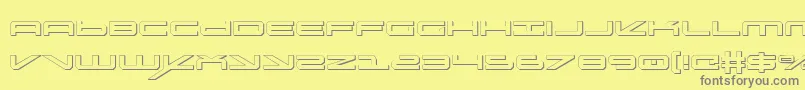 oramacshadow Font – Gray Fonts on Yellow Background