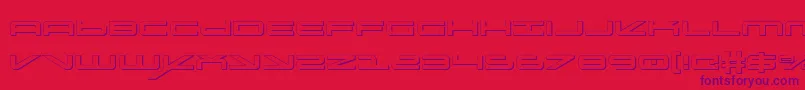 oramacshadow Font – Purple Fonts on Red Background
