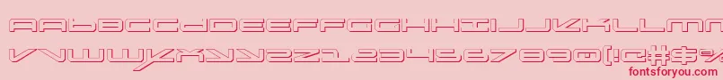 oramacshadow-Schriftart – Rote Schriften auf rosa Hintergrund