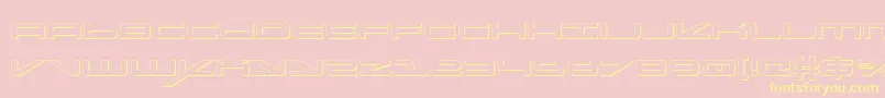 oramacshadow Font – Yellow Fonts on Pink Background