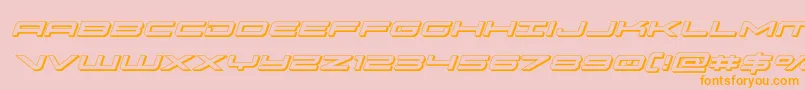 oramacshadowital Font – Orange Fonts on Pink Background