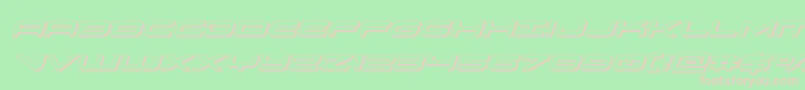 oramacshadowital Font – Pink Fonts on Green Background