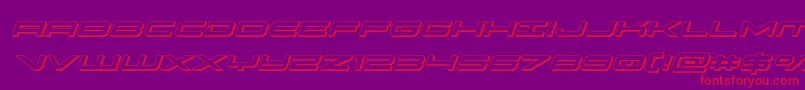 oramacshadowital Font – Red Fonts on Purple Background