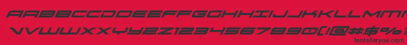 oramacsuperital Font – Black Fonts on Red Background