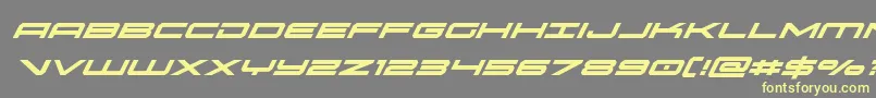oramacsuperital-Schriftart – Gelbe Schriften auf grauem Hintergrund