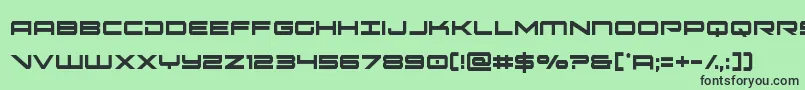 フォントoramacxtracond – 緑の背景に黒い文字