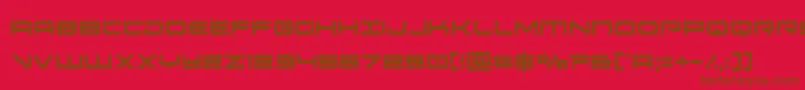 oramacxtracond Font – Brown Fonts on Red Background