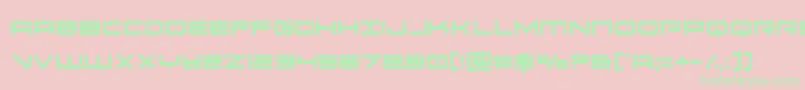 フォントoramacxtracond – ピンクの背景に緑の文字