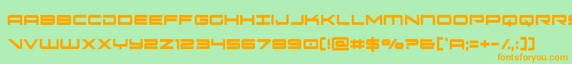 oramacxtracond Font – Orange Fonts on Green Background