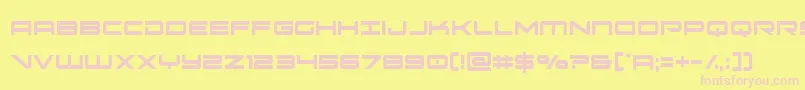 oramacxtracond Font – Pink Fonts on Yellow Background