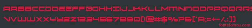 oramacxtracond Font – Red Fonts on Black Background