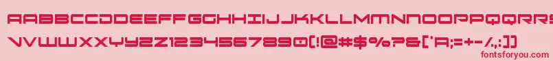 フォントoramacxtracond – ピンクの背景に赤い文字