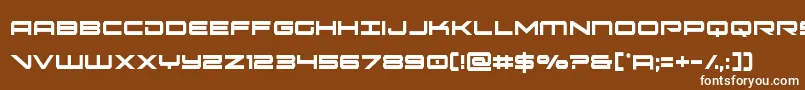 フォントoramacxtracond – 茶色の背景に白い文字