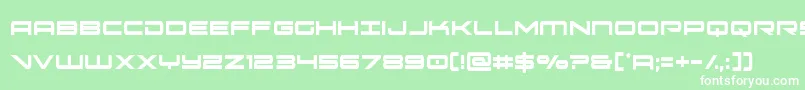 フォントoramacxtracond – 緑の背景に白い文字