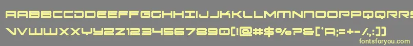 oramacxtracond Font – Yellow Fonts on Gray Background