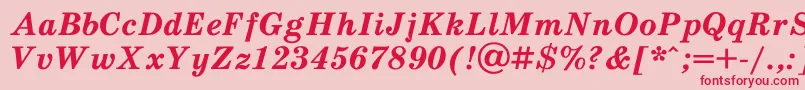 Schoolb4 Font – Red Fonts on Pink Background