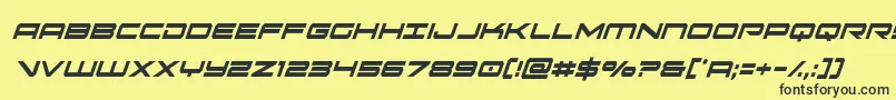 oramacxtracondital Font – Black Fonts on Yellow Background