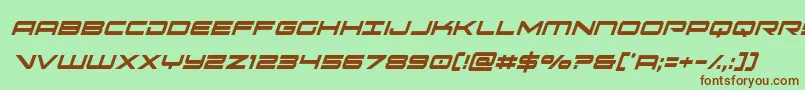 oramacxtracondital Font – Brown Fonts on Green Background