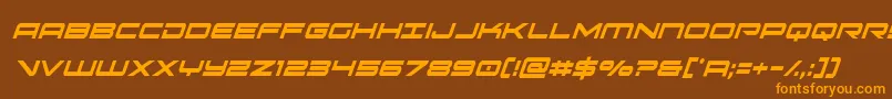 oramacxtracondital Font – Orange Fonts on Brown Background