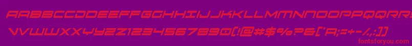 oramacxtracondital Font – Red Fonts on Purple Background