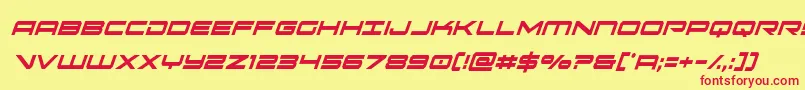 oramacxtracondital Font – Red Fonts on Yellow Background