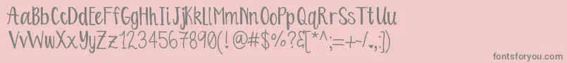 フォントOrangeBlossoms – ピンクの背景に灰色の文字