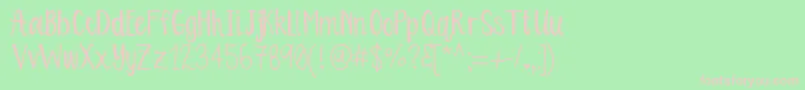 OrangeBlossoms Font – Pink Fonts on Green Background