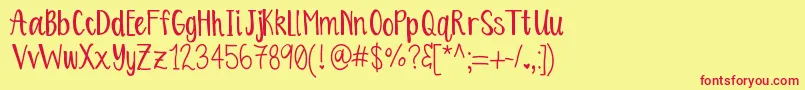 OrangeBlossoms Font – Red Fonts on Yellow Background