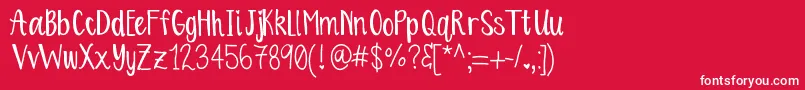 OrangeBlossoms Font – White Fonts on Red Background