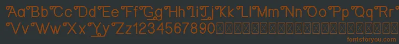 Шрифт OrangejusDemo – коричневые шрифты на чёрном фоне