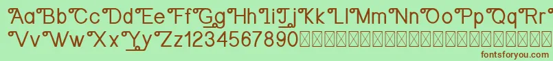 OrangejusDemo Font – Brown Fonts on Green Background