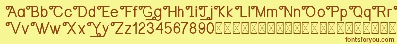 OrangejusDemo Font – Brown Fonts on Yellow Background