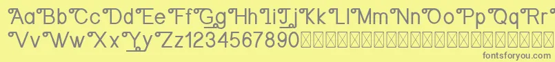 OrangejusDemo Font – Gray Fonts on Yellow Background