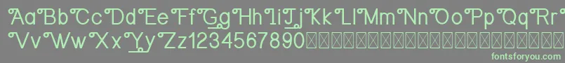 OrangejusDemo Font – Green Fonts on Gray Background