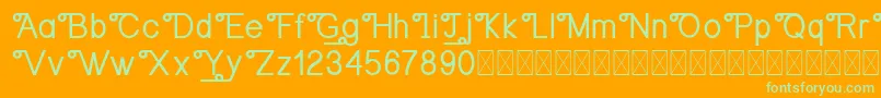 OrangejusDemo Font – Green Fonts on Orange Background