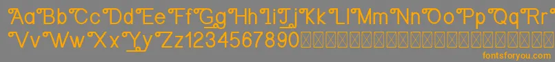 OrangejusDemo Font – Orange Fonts on Gray Background