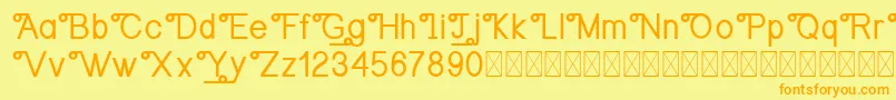 OrangejusDemo Font – Orange Fonts on Yellow Background