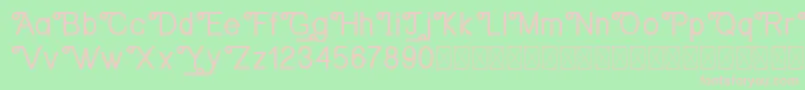OrangejusDemo Font – Pink Fonts on Green Background