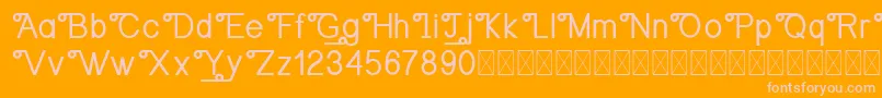 OrangejusDemo Font – Pink Fonts on Orange Background