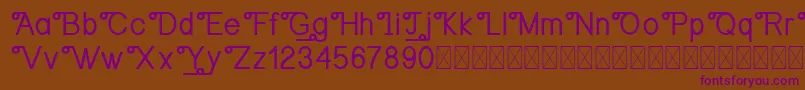Шрифт OrangejusDemo – фиолетовые шрифты на коричневом фоне