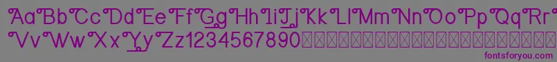 フォントOrangejusDemo – 紫色のフォント、灰色の背景