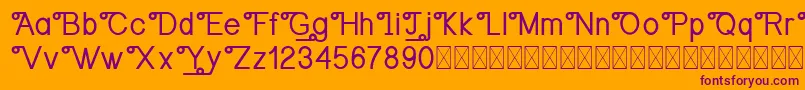 Шрифт OrangejusDemo – фиолетовые шрифты на оранжевом фоне