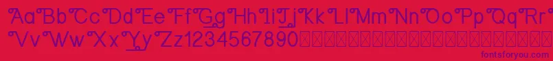 OrangejusDemo Font – Purple Fonts on Red Background