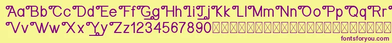 OrangejusDemo Font – Purple Fonts on Yellow Background