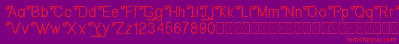 OrangejusDemo Font – Red Fonts on Purple Background
