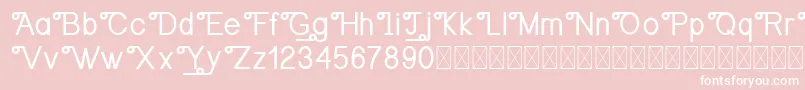 OrangejusDemo Font – White Fonts on Pink Background