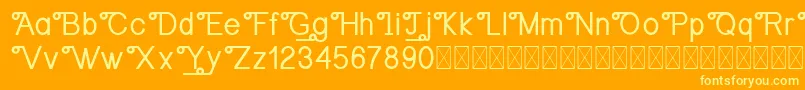 OrangejusDemo Font – Yellow Fonts on Orange Background