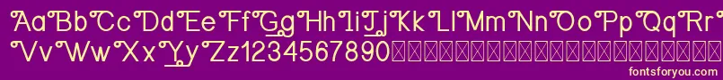 OrangejusDemo Font – Yellow Fonts on Purple Background